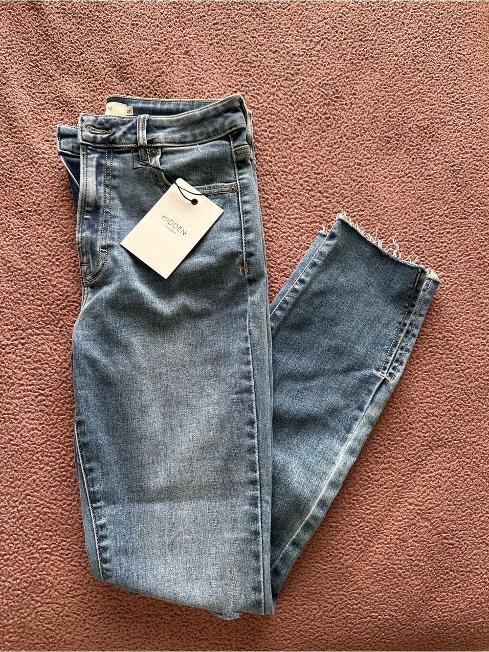 Hidden Women's Light Blue High-Rise Straight Leg Jeans